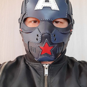 Выкройка сменных масок V1 и V2 для шлема «Капитан Америка»/Pattern PDF leather Mask V1 and V2 for Captain America Helmet (V37)