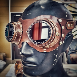 Выкройка PDF гоглы 3/Pattern PDF leather Steampunk goggles V3