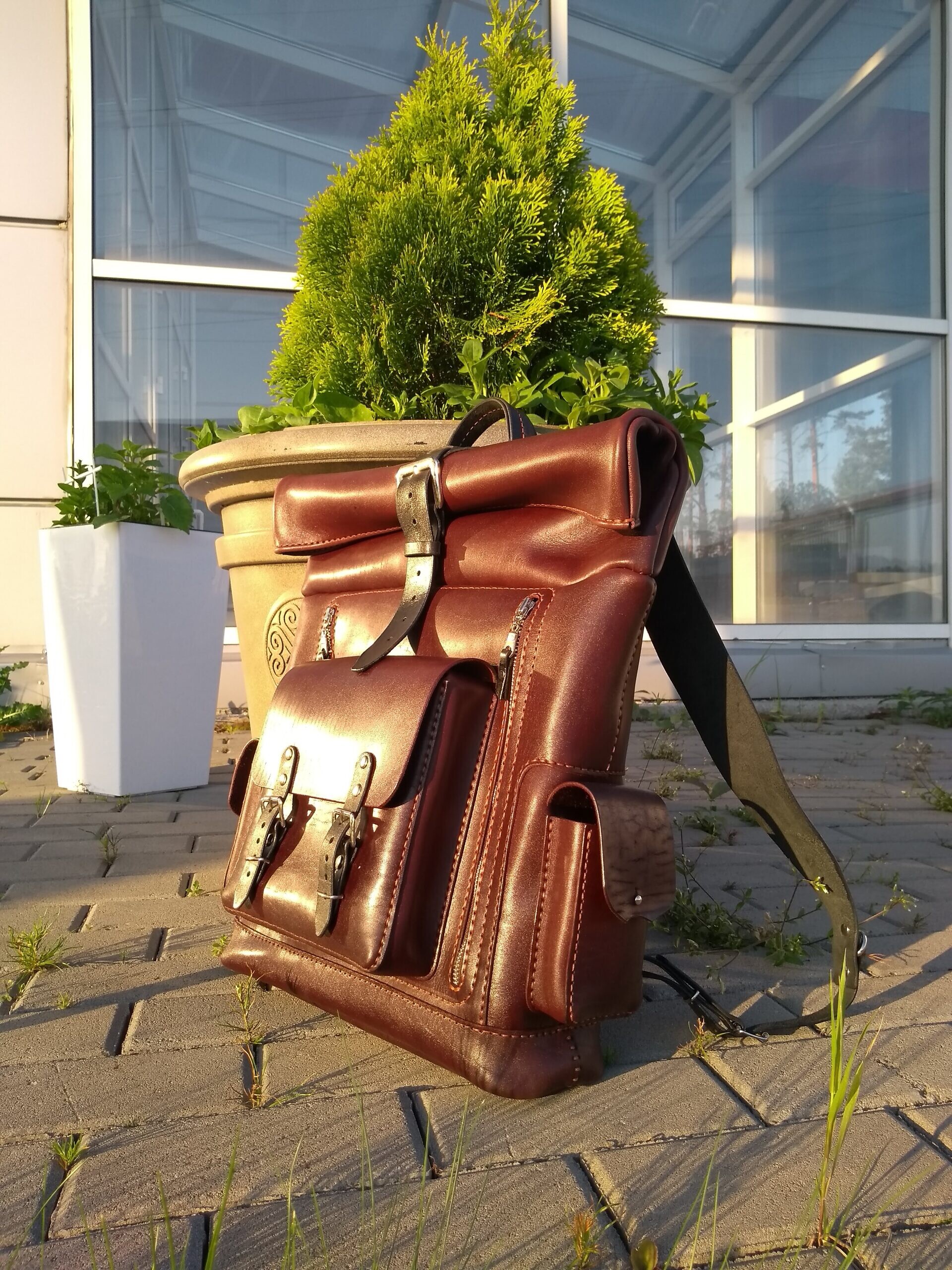 Выкройка PDF рюкзак скрутка /Pattern PDF leather Backpack Roll — изображение 2