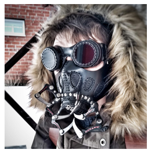 Выкройка PDF маска стимпанк V9/Pattern PDF leather Steampunk mask V9