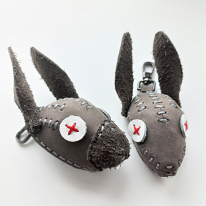 «Кролик» выкройка брелока /Rabbits Pattern PDF leather Keychain